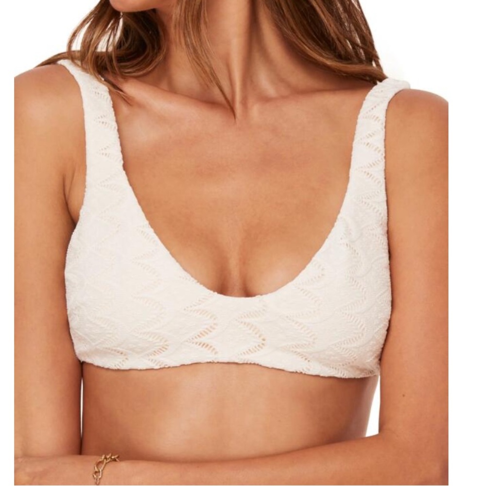 Andie The Delray Bikini Top in Gardenia & 90’s High Waisted Bottoms